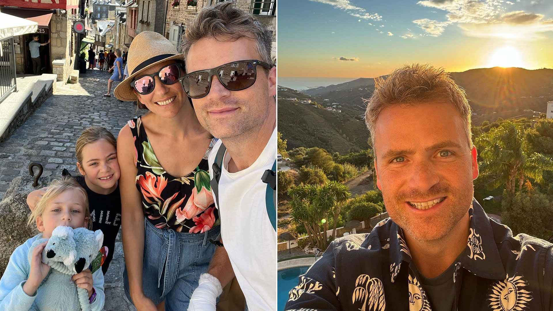 Ben Hillman from a Place in the Sun with his family