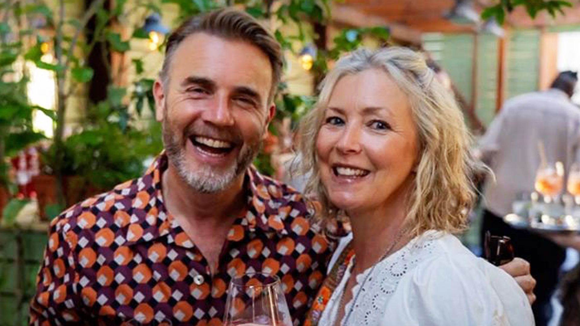 Gary Barlow and wife Dawn smiling