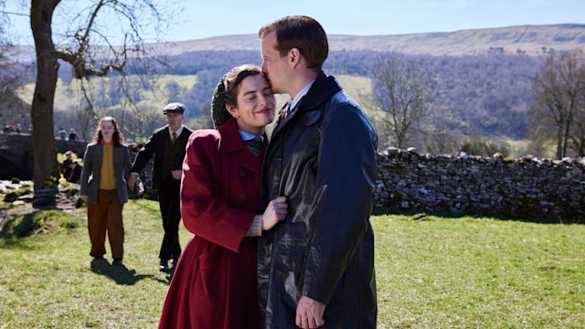 Rachel Shenton and Nicholas Ralph as Helen and James in All Creatures Great and Small