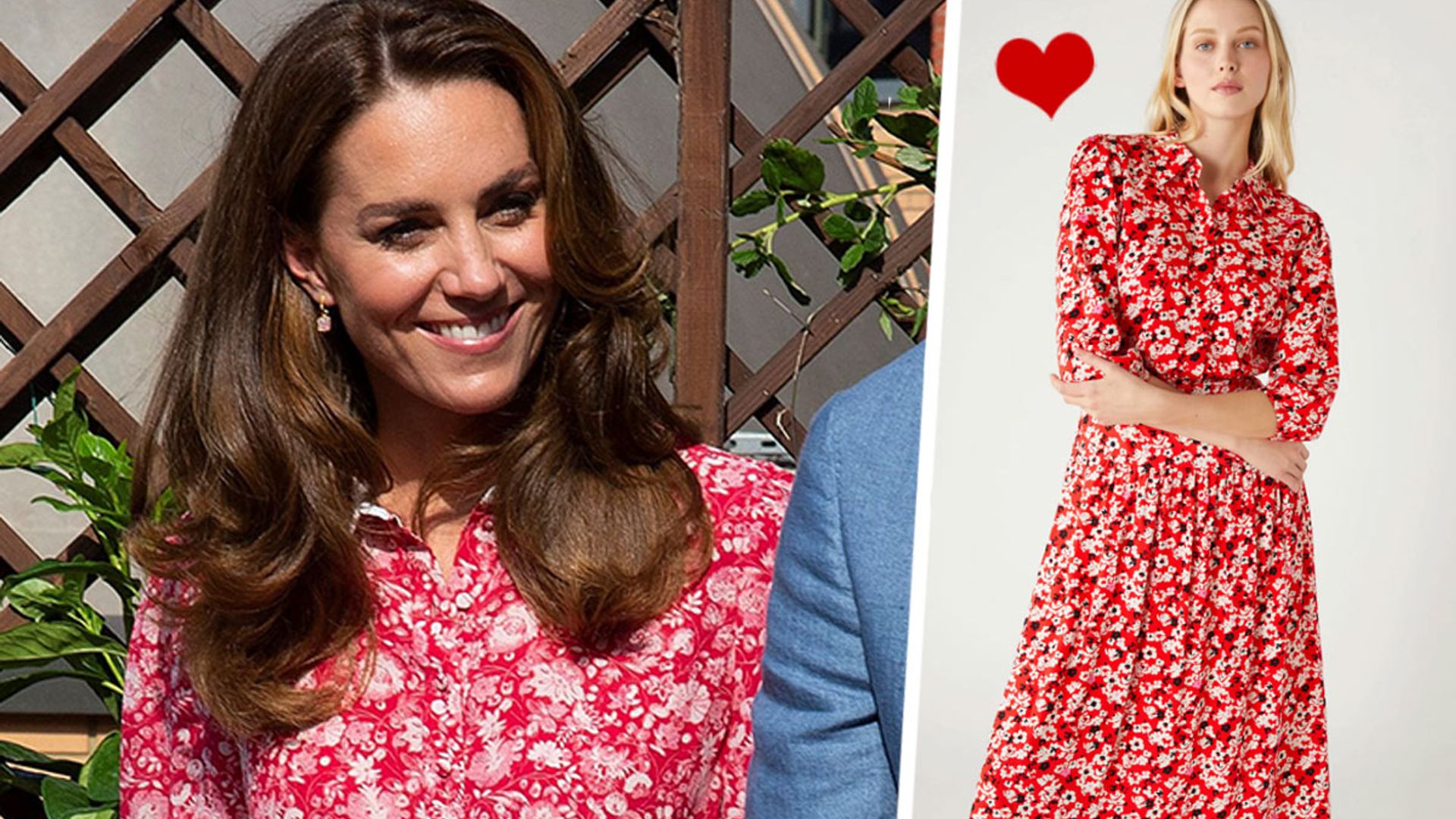 M&S's new floral midi is the spitting image of Kate Middleton's  vintage-style shirt dress - and it's £45 | HELLO!