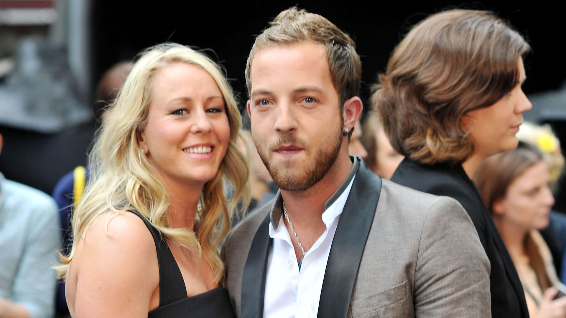 Gill Catchpole and James Morrison at The Dark Knight Rises premiere