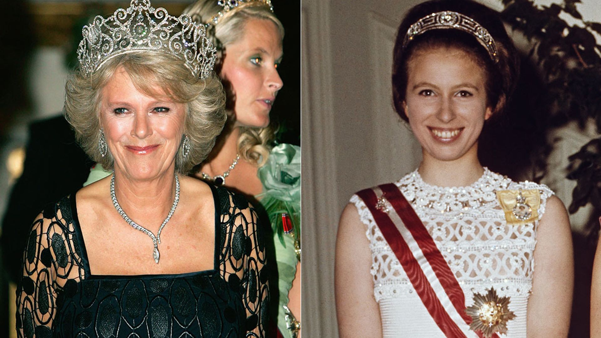 duchess of cornwall and princess anne wearing tiara