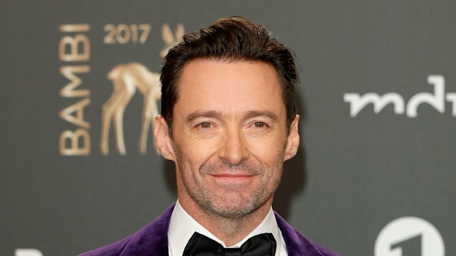 Hugh Jackman purple velvet jacket 