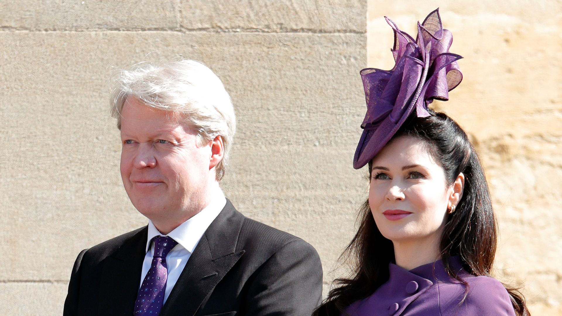 Charles and wife Karen at Prince Harry and Meghan Markle's wedding