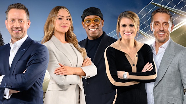 Mark Pougatch, Laura Woods, Ian Wright, Karen Carney and Gary Neville 