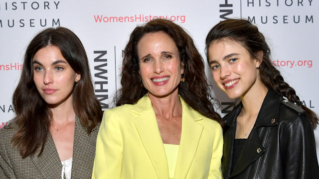 Rainey Qualley, honoree Andie MacDowell and Margaret Qualley attend the National Women's History Museum's 8th Annual Women Making History Awardsat Skirball Cultural Center on March 08, 2020 in Los Angeles, California. (Photo by Emma McIntyre/Getty Images for National Women's History Museum)