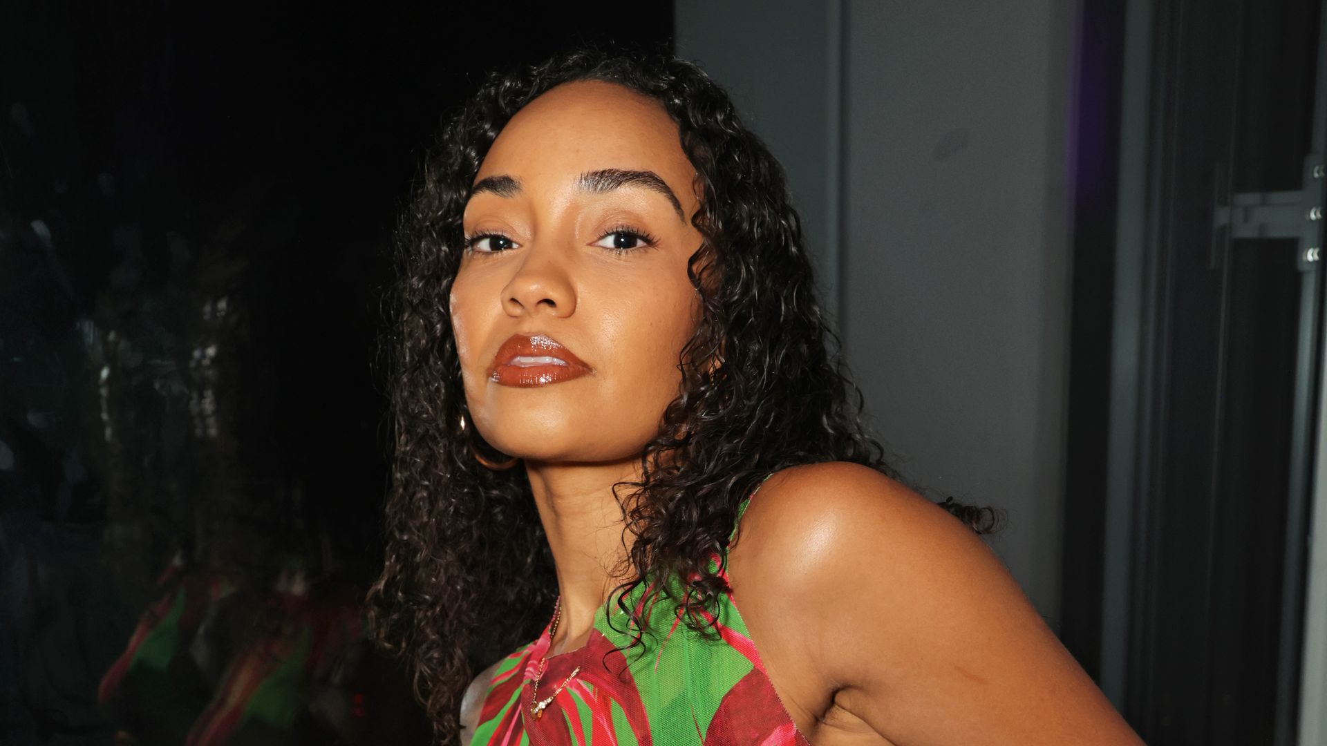 Leigh-Anne Pinnock rocks sheer tropical mini dress for unexpected reunion with Little Mix bandmate