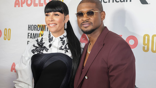 NEW YORK, NEW YORK - JUNE 11: (L-R) Jennifer Goicoechea and Usher attends the Apollo Theater Spring Benefit at The Apollo Theater on June 11, 2024 in New York City. (Photo by Shahar Azran/FilmMagic)