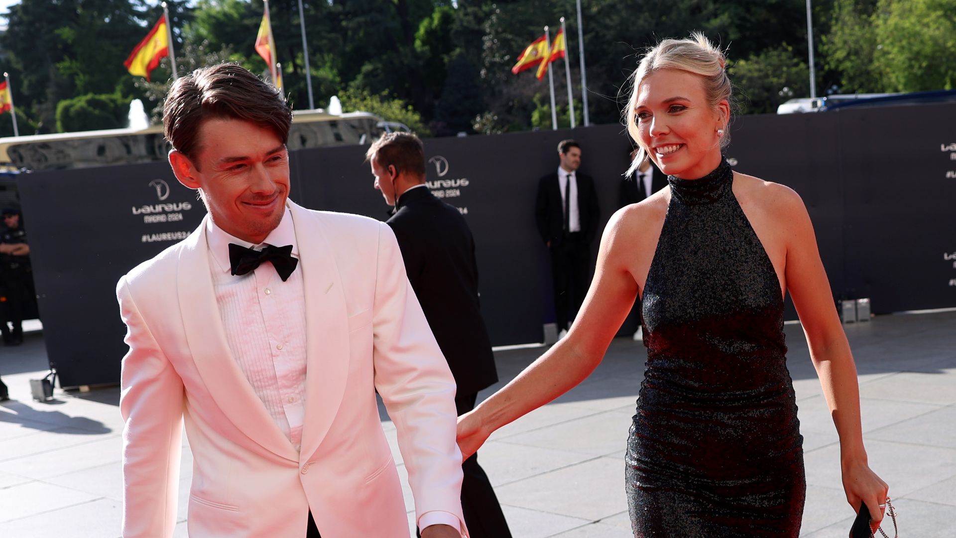 Katie Boulter and Alex de Minaur arrive at the Laureus World Sports Awards