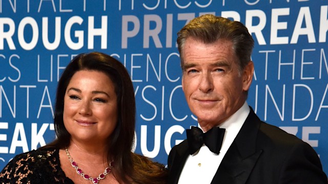 Keely Shaye Smith (L) and Pierce Brosnan attend the 2019 Breakthrough Prize at NASA Ames Research Center on November 4, 2018 in Mountain View, California.