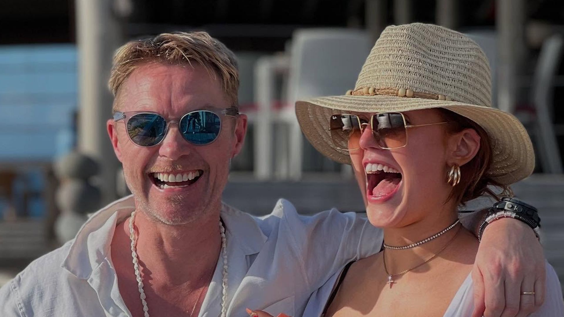 Ronan Keating puts his arms around his daughter, Missy