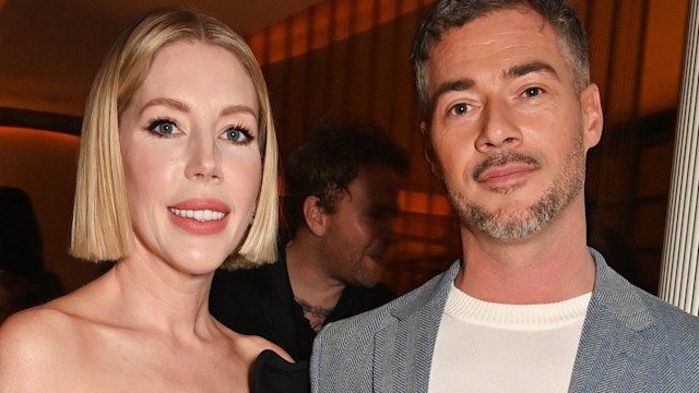 Katherine Ryan and Bobby Kootstra attend the Vanity Fair EE Rising Star Party at Pavyllon London, Four Seasons Hotel Park Lane, alongside a star-studded guestlist from across the creative industries, and in celebration of the only category at the EE BAFTA Film Awards voted for by the public, on January 31, 2024 in London, England