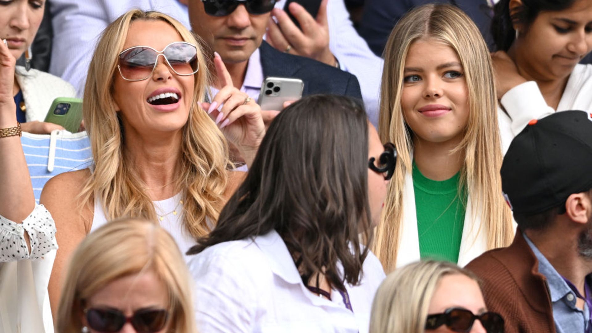 Amanda Holden and daughter Lexi at Wimbledon. 