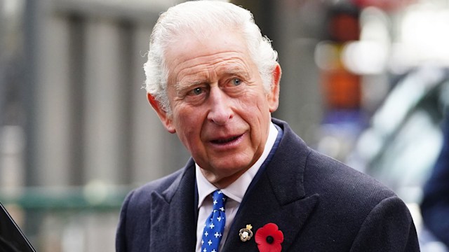 GLASGOW, SCOTLAND - NOVEMBER 05: Prince Charles, Prince of Wales visits Glasgow Central Station to view two alternative fuel, green trains as part of Network Rail's "Green Trains @ COP26" event on November 5, 2021 in Glasgow, Scotland. 2021 sees the 26th United Nations Climate Change Conference which will run from 31 October for two weeks, finishing on 12 November. It was meant to take place in 2020 but was delayed due to the Covid-19 pandemic. (Photo by Jane Barlow-WPA Pool/Getty Images)
