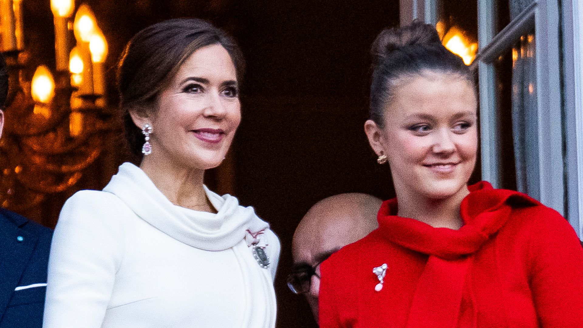 Queen Mary laughs off awkward moment with Princess Isabella - watch ...