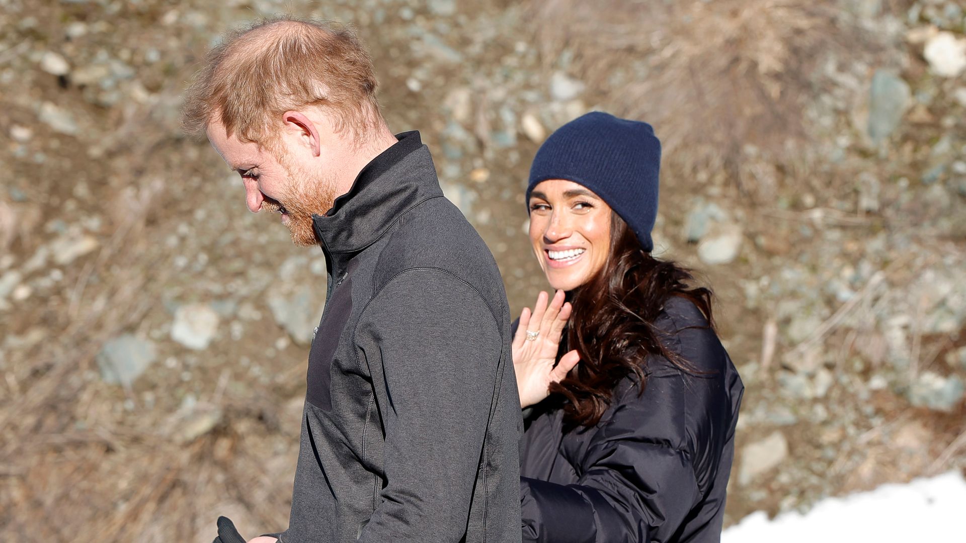 Prince Harry, Duke of Sussex and Meghan, Duchess of Sussex attend Invictus Games Vancouver Whistlers 2025's One Year To Go Winter Training Camp on February 15, 2024 in Whistler, British Columbia. (Photo by Andrew Chin/Getty Images)