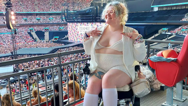 Woman in a wheelchair at Taylor Swift's Eras Tour