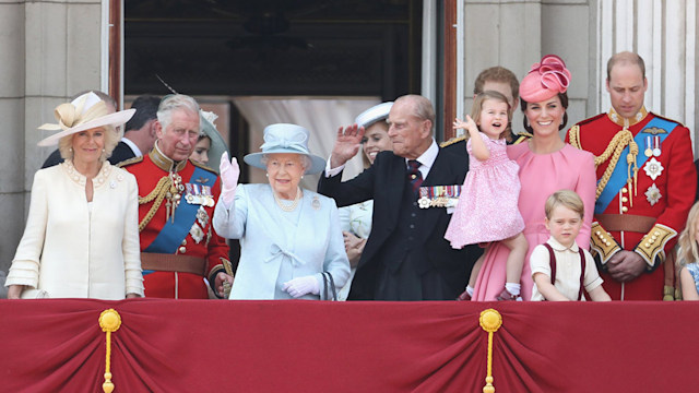 royal family at trooping