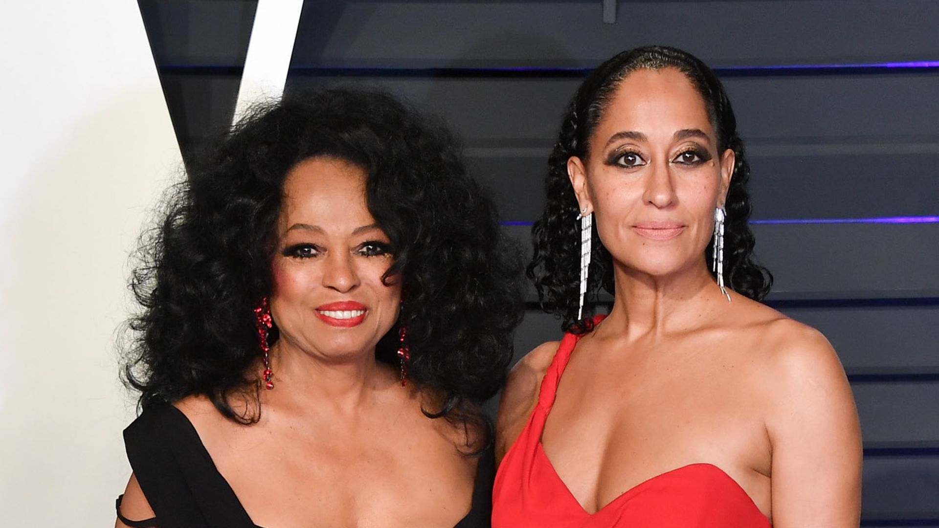 Diana Ross and Tracee Ellis Ross attend the 2019 Vanity Fair Oscar Party hosted by Radhika Jones at Wallis Annenberg Center for the Performing Arts on February 24, 2019 in Beverly Hills, California.