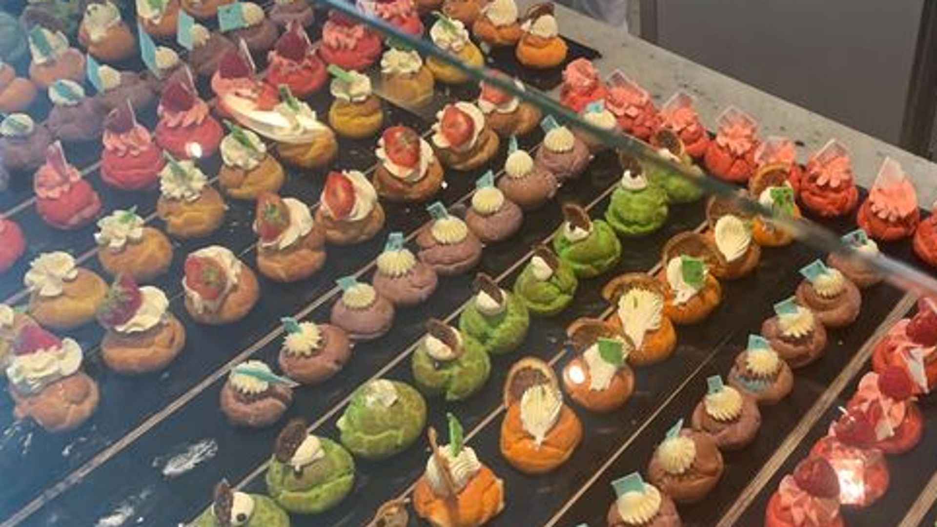 A selection of delicious cakes on board