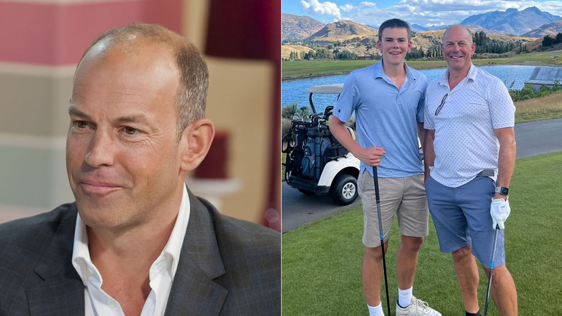 Phil Spencer’s lookalike son Ben towers over him in photos from overseas work trip