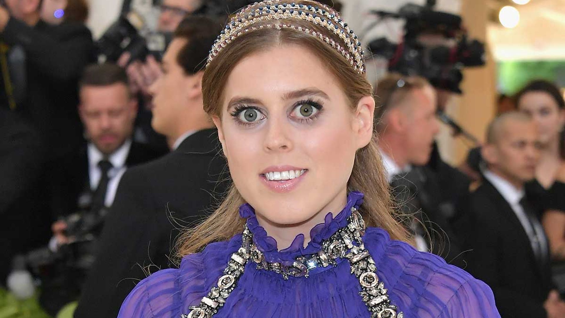 Princess Beatrice recycles waist-cinching £420 dress in touching ...