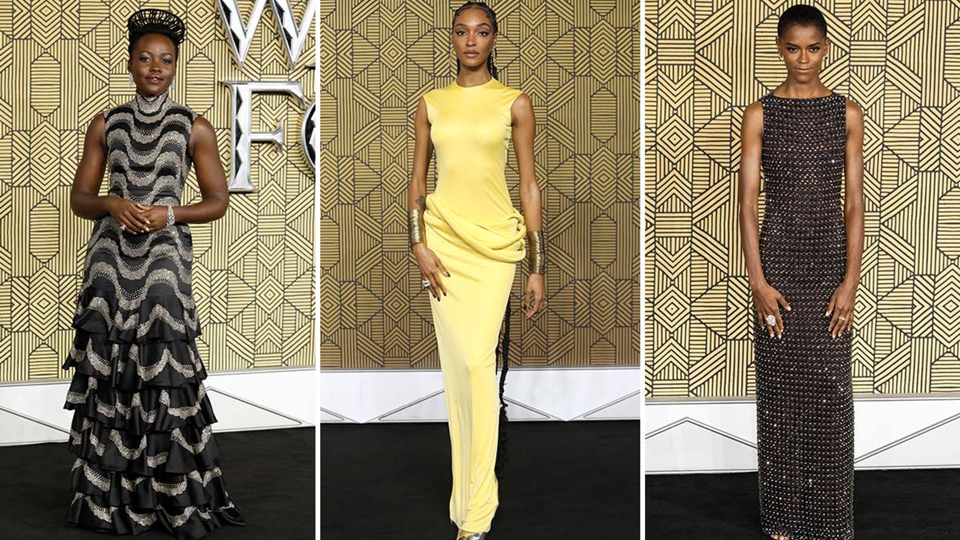 Lupita Nyong'o, Jourdan Dunn and Letitia Wright bring their style A game to the Black Panther: Wakanda Forever premiere