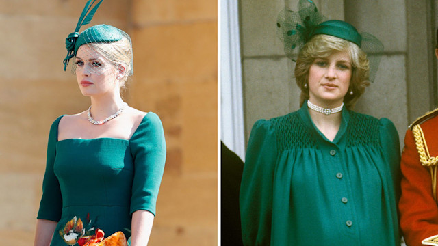 lady kitty spencer and princess diana wearing green fascinators