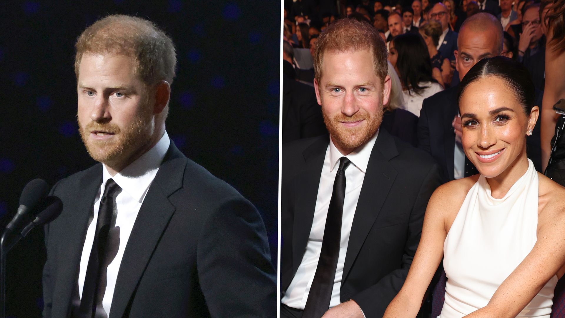 Prince Harry addresses ESPY Award criticism in powerful speech as proud wife Meghan Markle looks on - all the photos | HELLO!