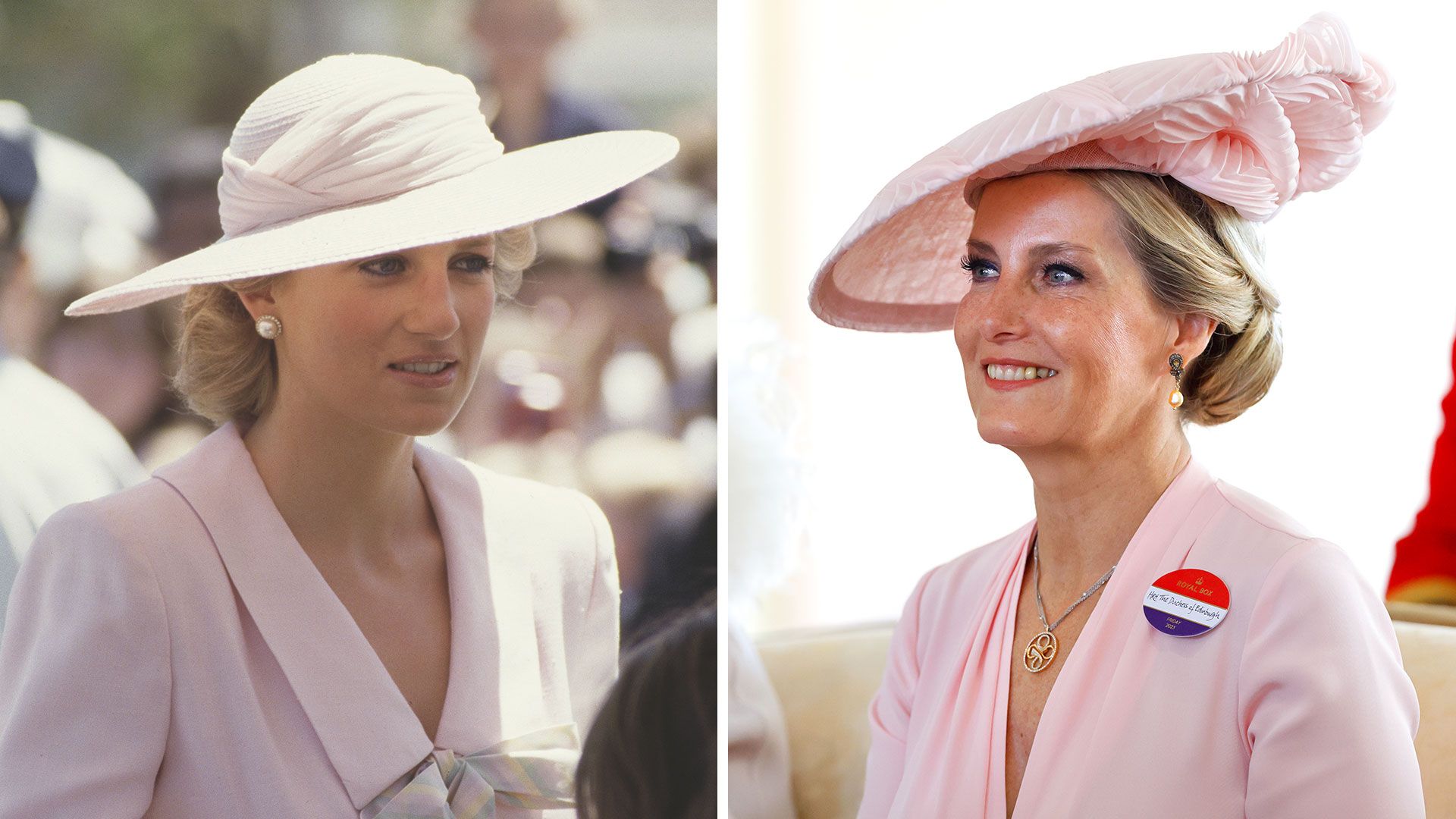 Diana and Sophie in pink with fascinators