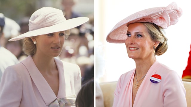 Diana and Sophie in pink with fascinators