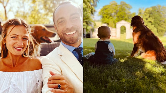 James Middleton with his wife Alizee and son Inigo