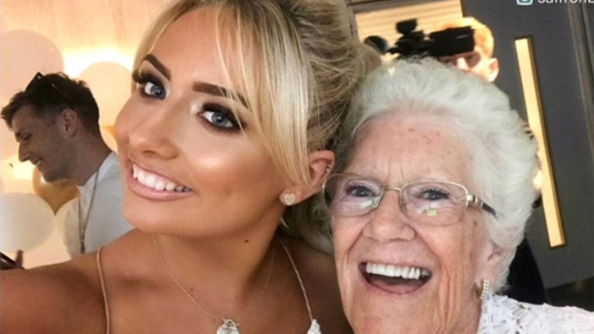 Strictly Saffron Barker and AJ Pritchard supported by VERY special fan in studio audience HELLO!