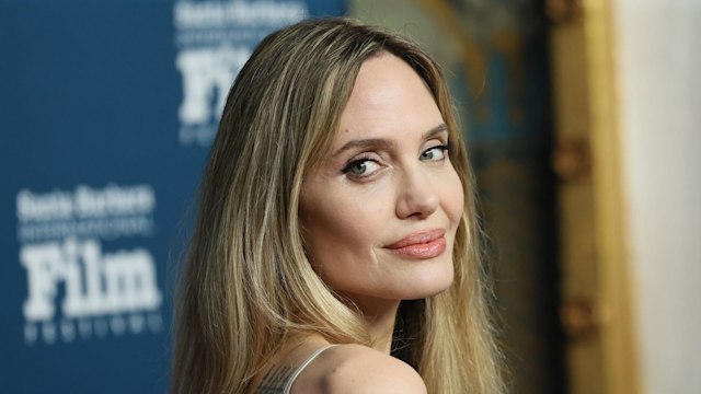 Angelina Jolie attends the 40th Annual Santa Barbara International Film Festival: Maltin Modern Master Award Honoring Angelina Jolie at The Arlington Theatre on February 5, 2025 in Santa Barbara, California.