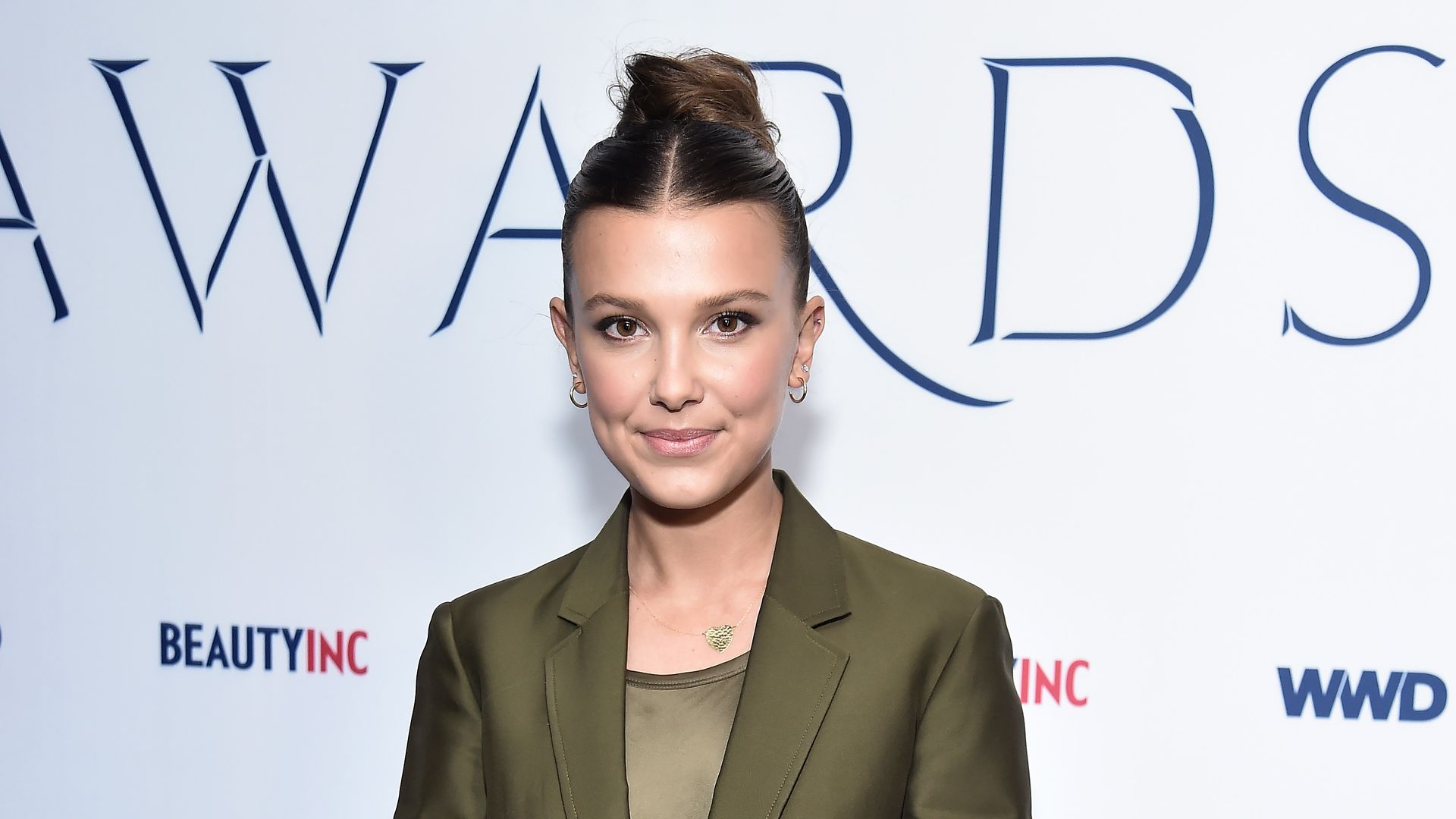 Millie Bobby Brown attends the 2019 WWD Beauty Inc Awards at The Rainbow Room on December 11, 2019 in New York City