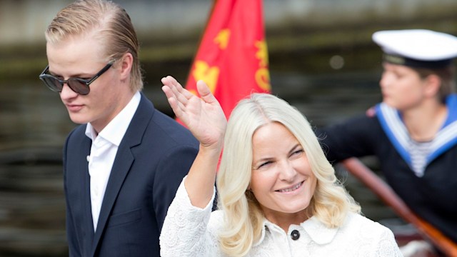 Crown Princess Mette-Marit of Norway, and her son, Marius Borg Hoiby in 2016