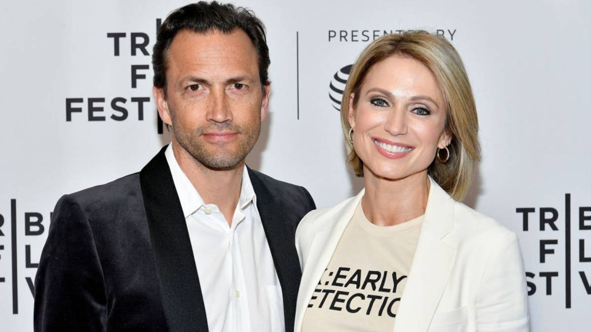 Amy Robach and Andrew Shue at the Tribeca Film Festival