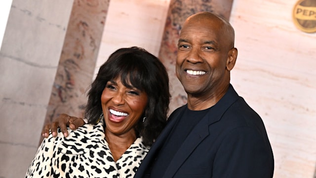 Denzel Washington and wife Pauletta Washington attend the Los Angeles premiere of "Gladiator II" at the TCL Chinese Theatre in Hollywood, California, November  18, 2024