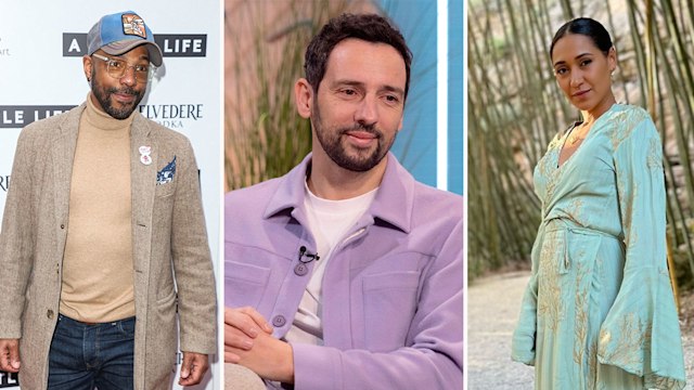 Don Gilet, Ralf Little, Josephine Jobert split image