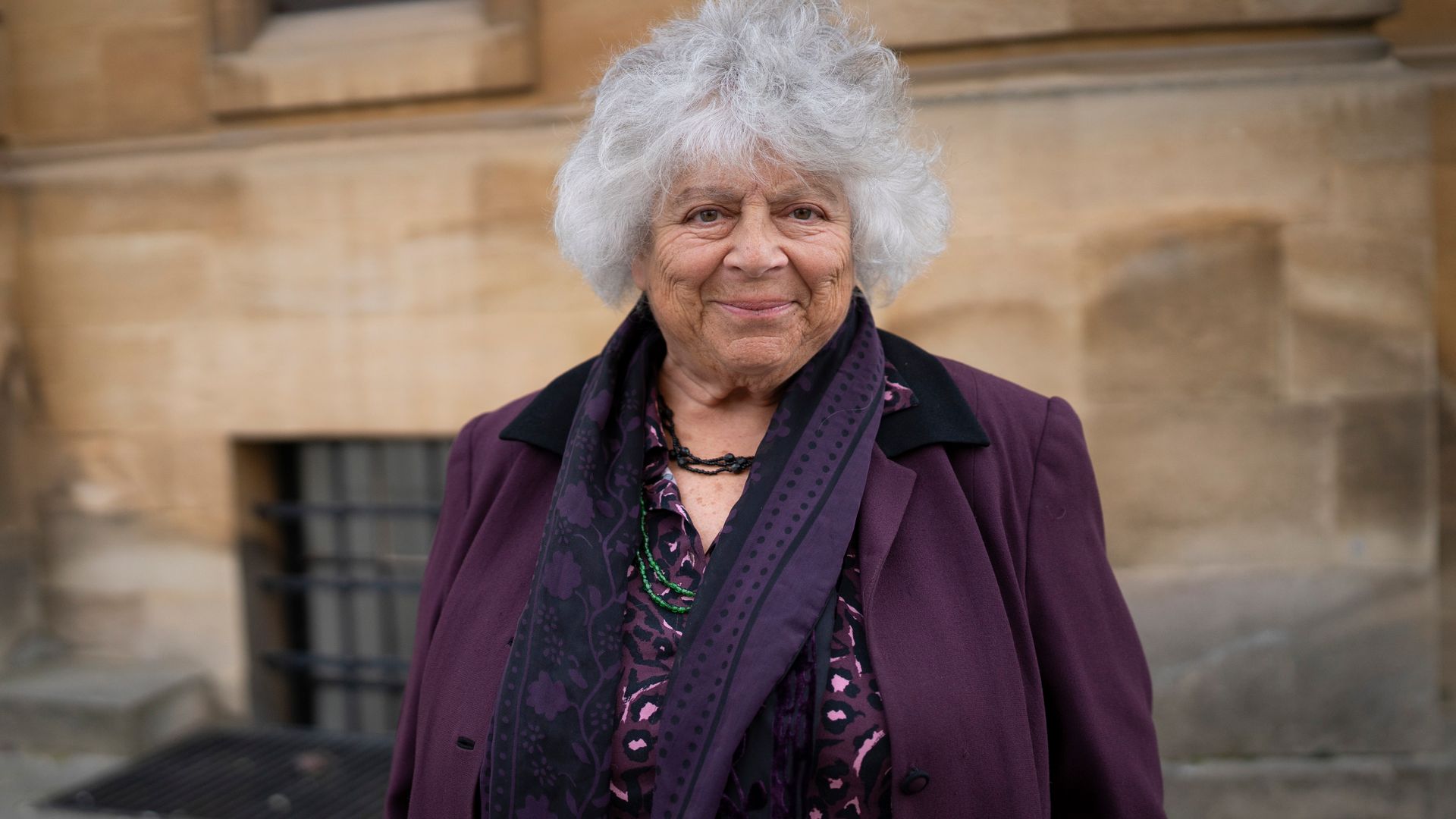 OXFORD, ENGLAND - MARCH 29: Miriam Margolyes, award winning actress and writer, attends the Oxford Literary Festival 2025 on March 29, 2025 in Oxford, England.  (Photo by David Levenson/Getty Images)