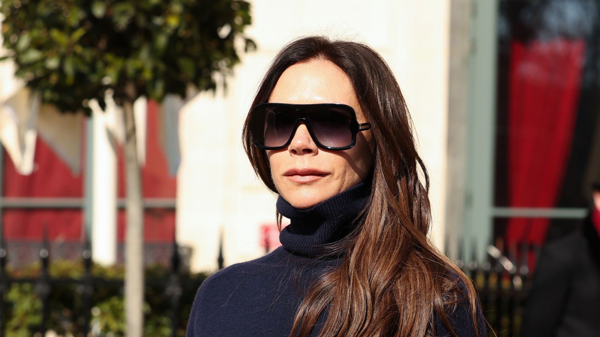 Victoria Beckham walks out in a sleek all-black outfit in Paris