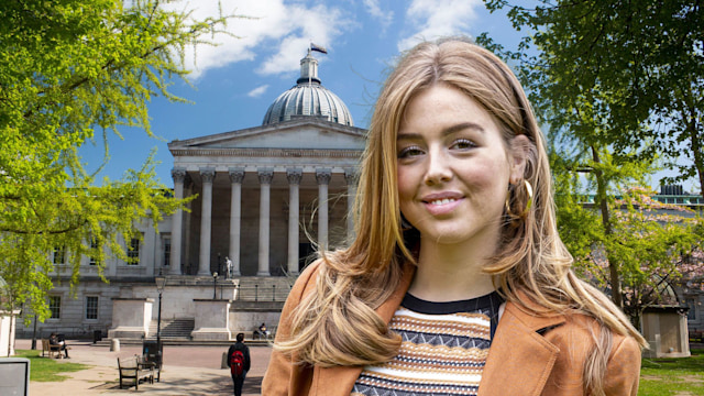 Princess Alexia in front of UCL