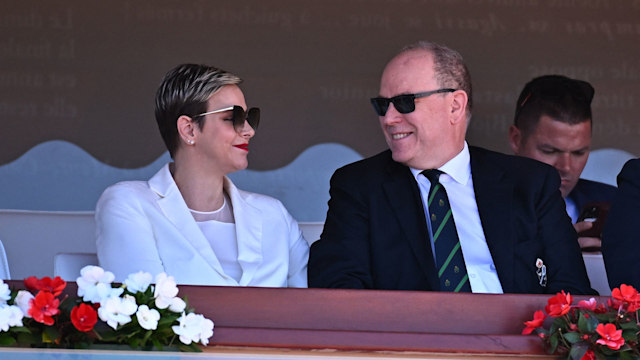 Princess Charlene and Prince Albert attend the Monaco Rolex Masters final in Monte Carlo