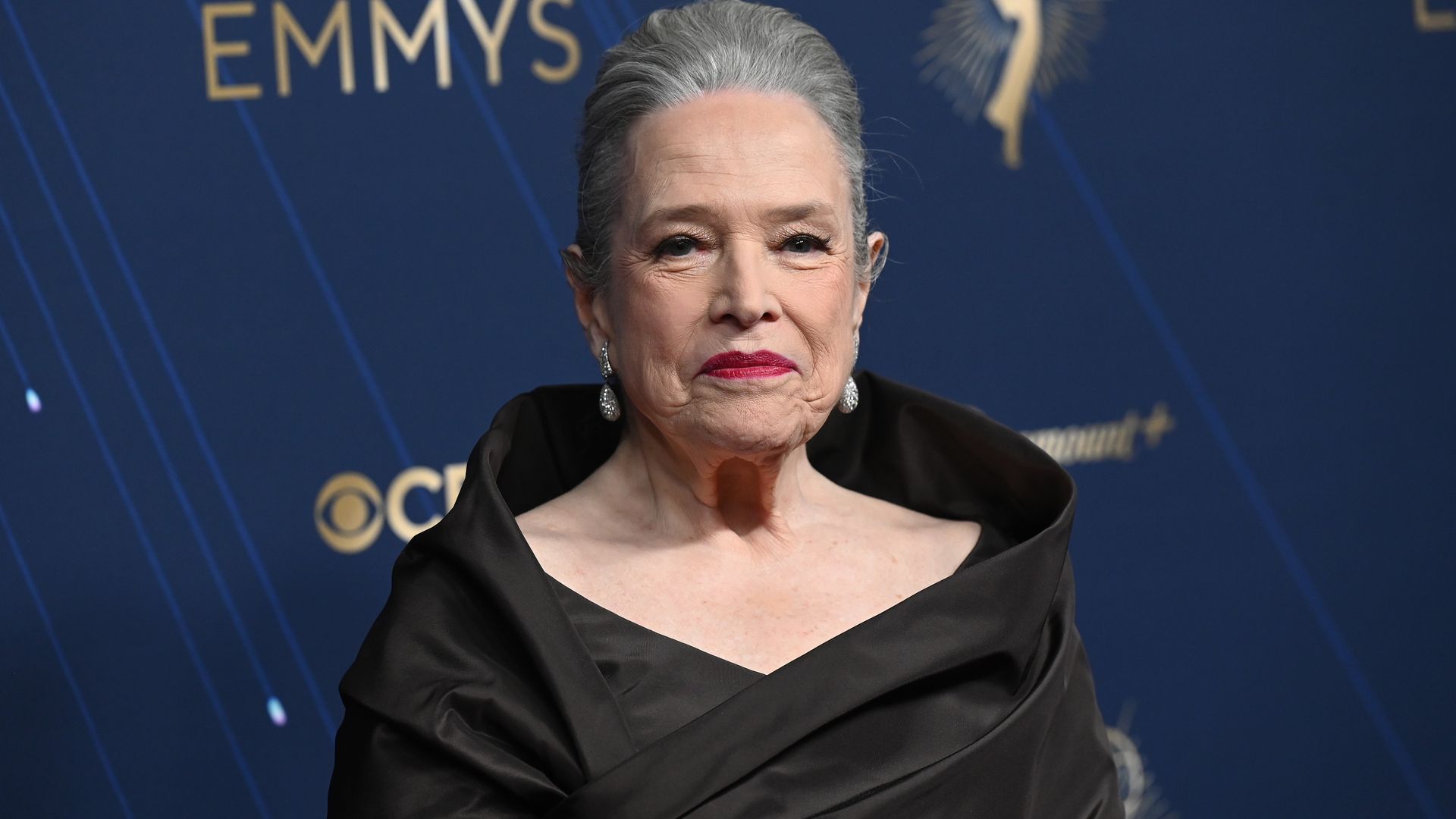 Kathy Bates at the 77th Primetime Emmy Awards held at the Peacock Theater on September 14, 2025 in Los Angeles, California