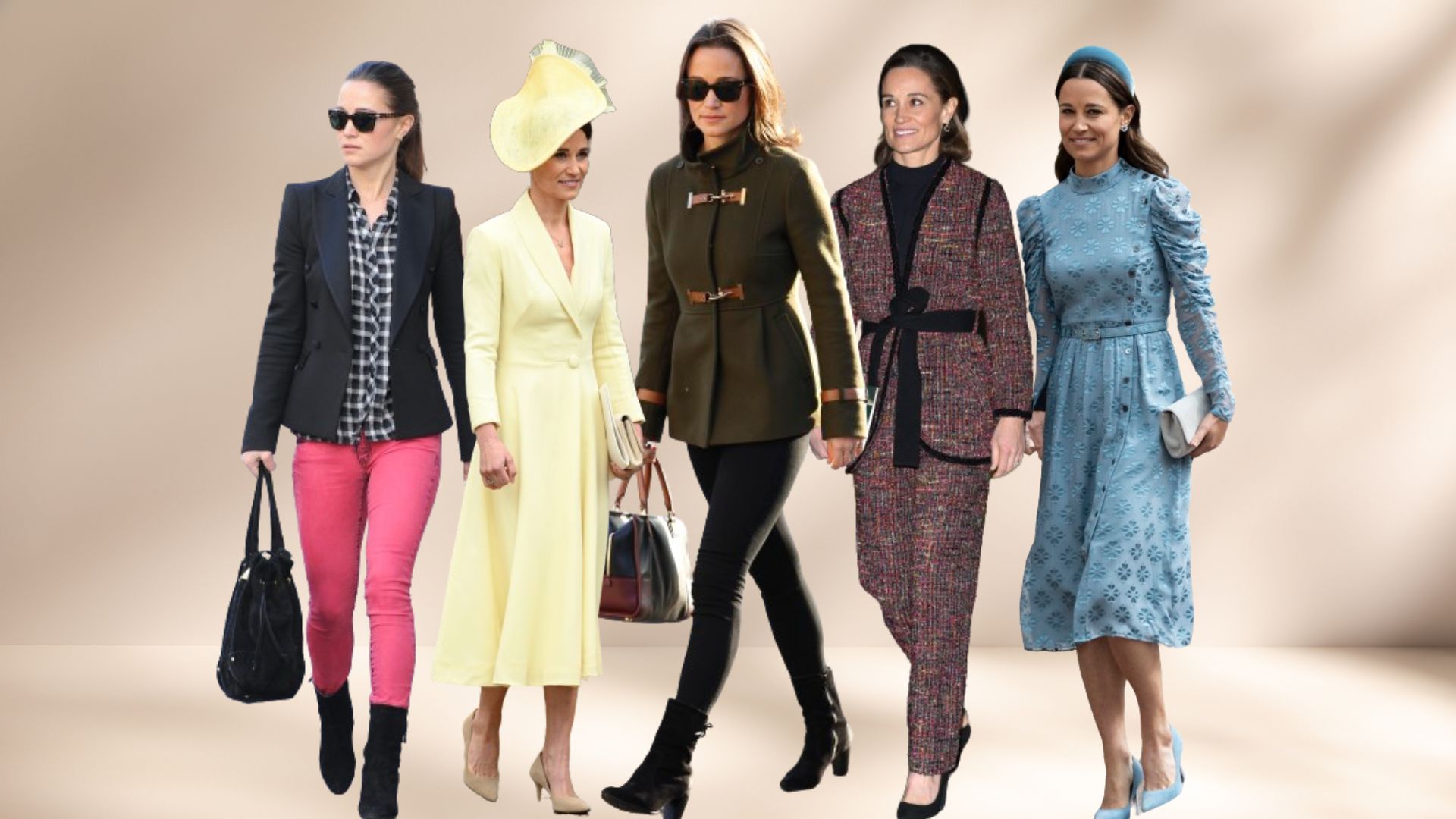 A selection of images of Pippa Middleton in some of her best outfits, to show her style evolution