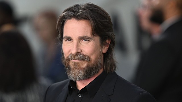 Christian Bale attends the "Amsterdam" European Premiere at Odeon Luxe Leicester Square on September 21, 2022 in London, England
