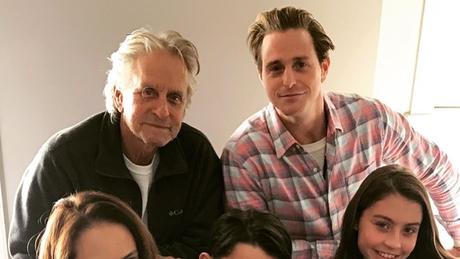 Michael Douglas and his children 