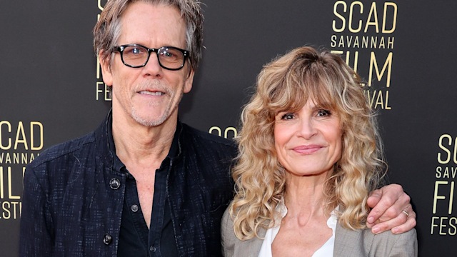 Kevin Bacon and Kyra Sedgwick attend the Red Carpet Day 3 during the 26th SCAD Savannah Film Festival on October 23, 2023 in Savannah, Georgia