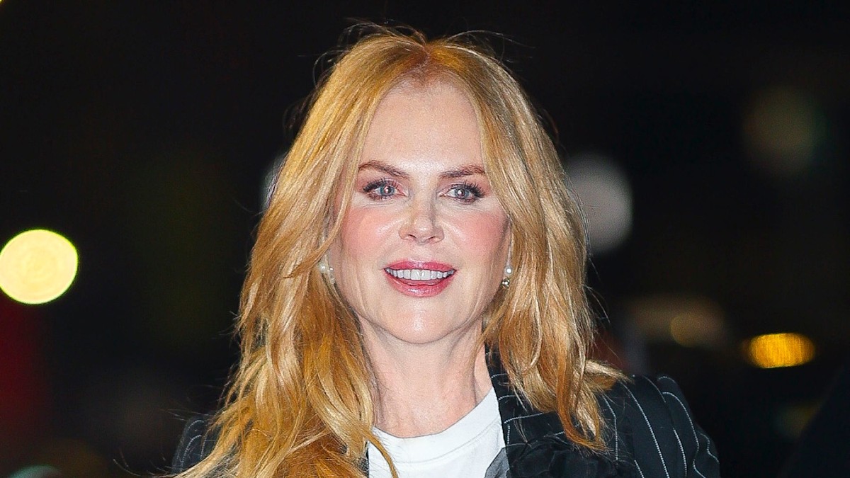 Nicole Kidman turns heads in pinstripe power suit and bouncy waves