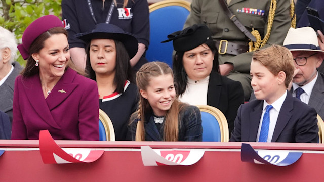 Kate, Charlotte and George on VE Day